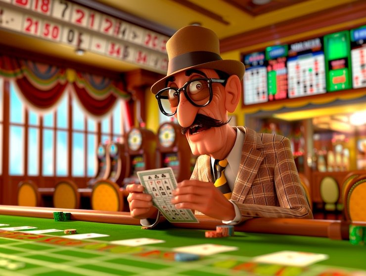 Casino game lobby on mobile screen